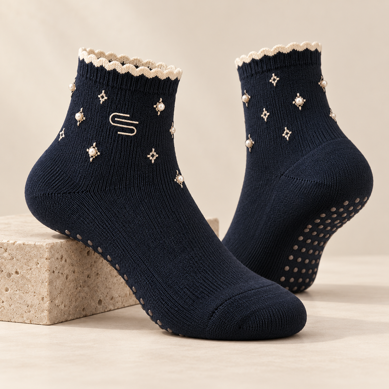 The Constellation Grip Sock — Navy